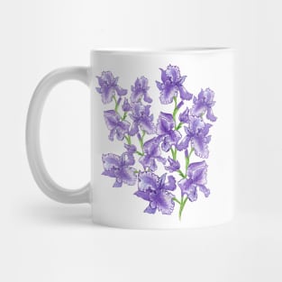 FLOWERS Irises-Bouquet of irises-Beautiful irises Mug